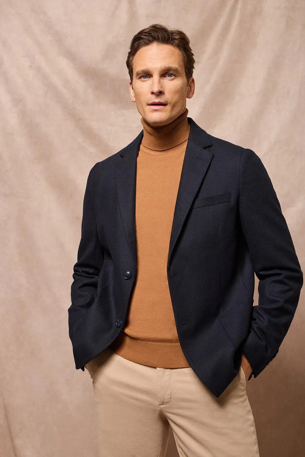 Blazer Cameron azul marino con detalles Polo Club