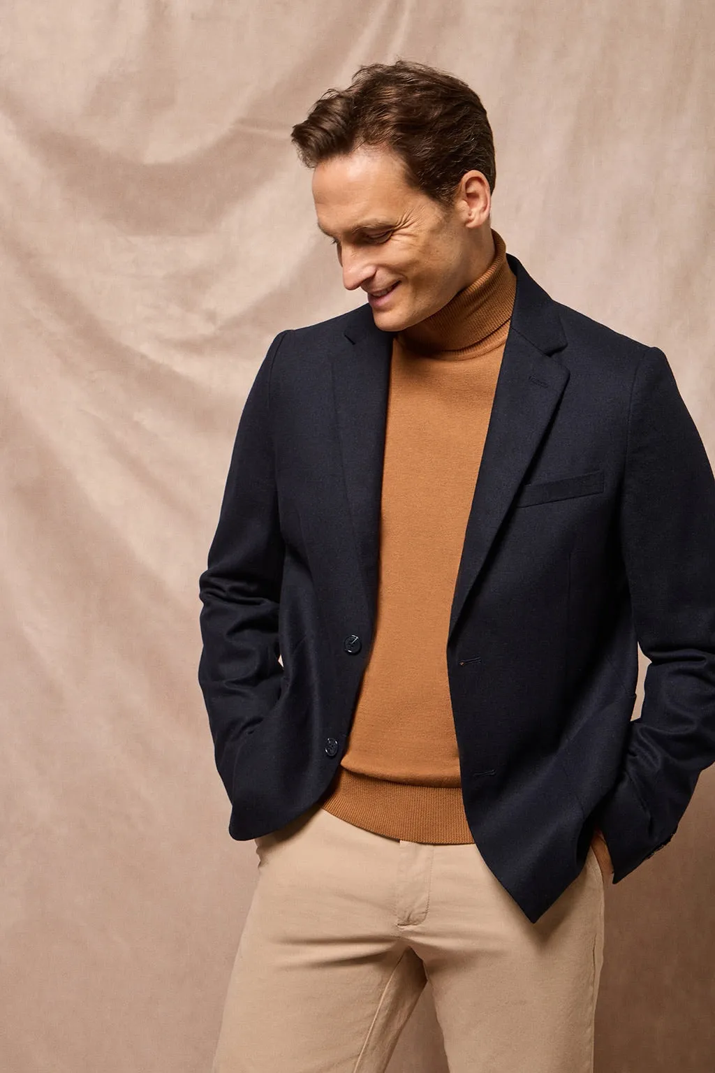 Blazer Cameron azul marino con detalles Polo Club