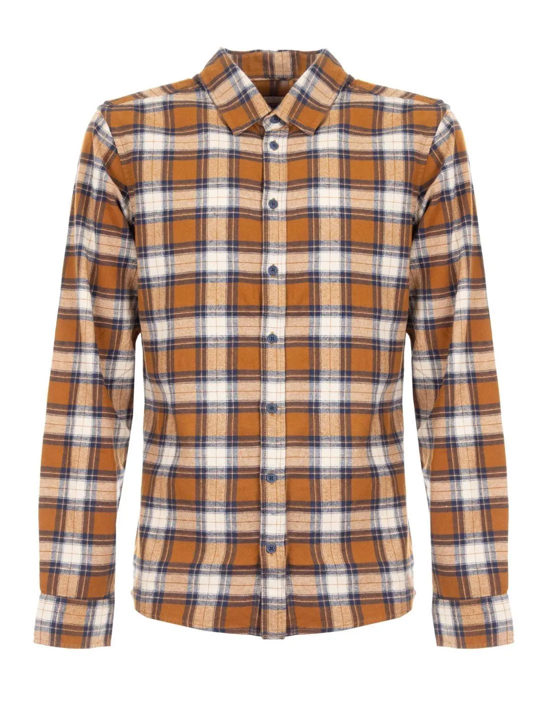 BLEND  CAMISA MARRóN Y MULTICOLOR 20714601 HOMBRE