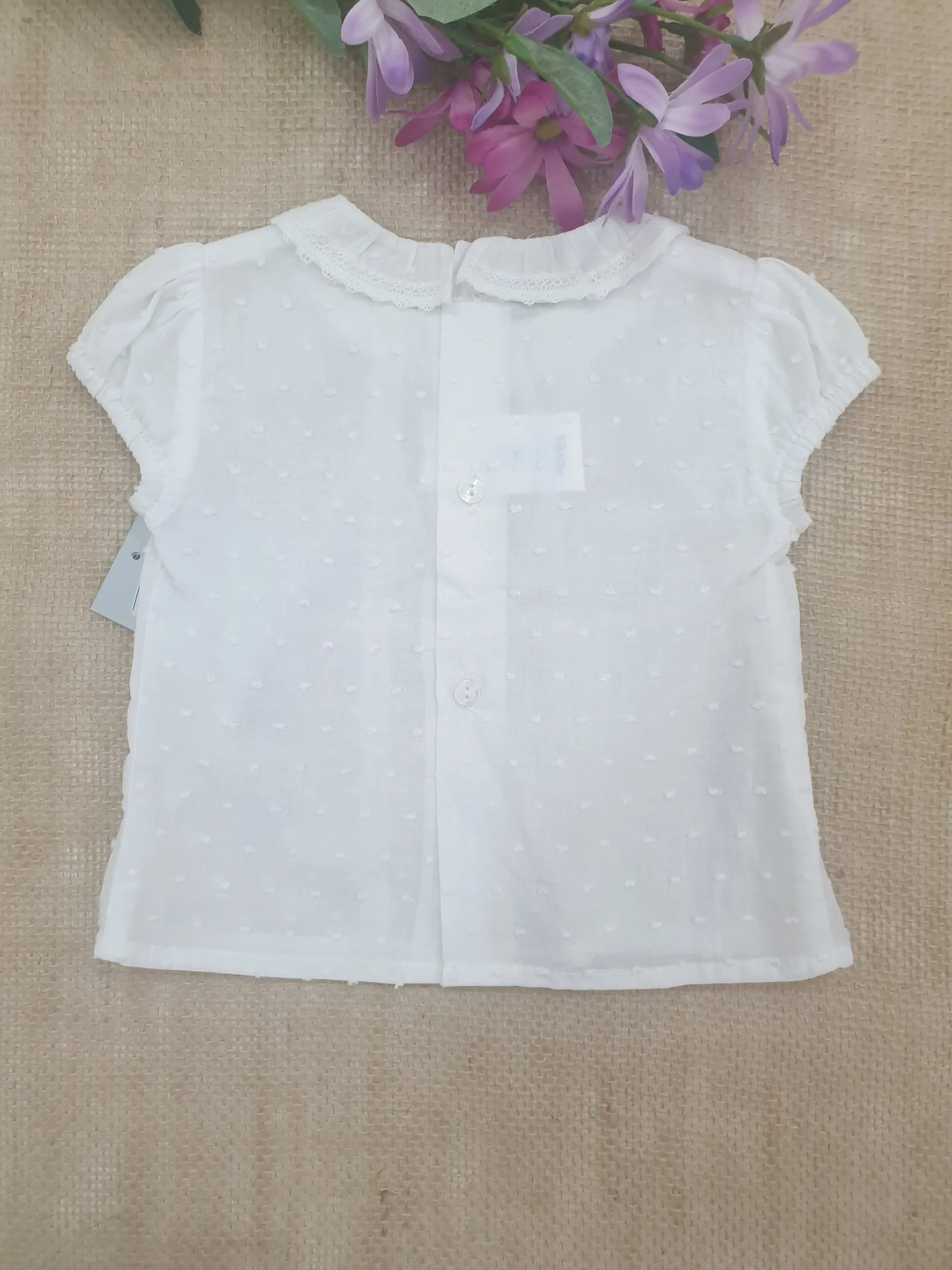 Blusa bebé plumeti blanco roto R130251