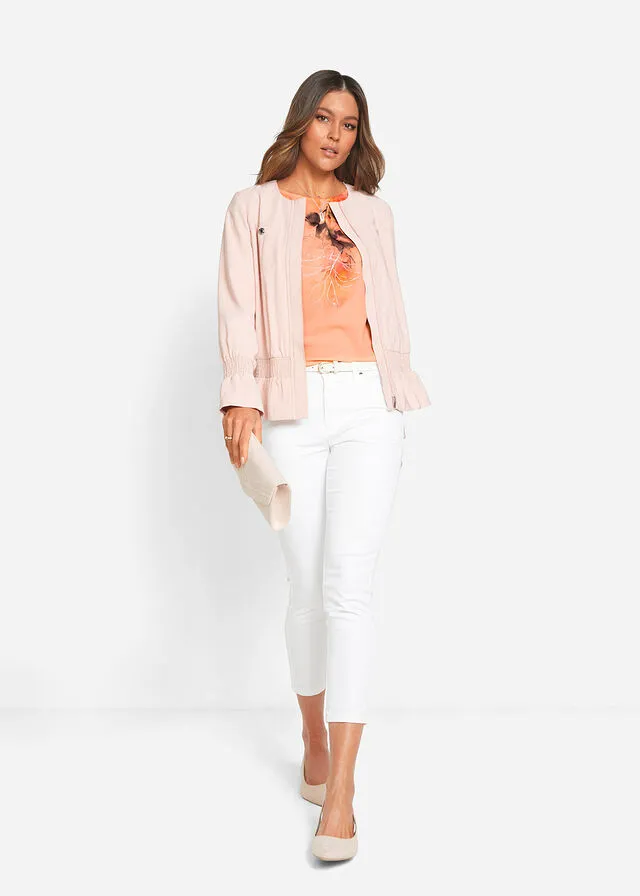 Blusa con estampado de flores Melocotón de flores