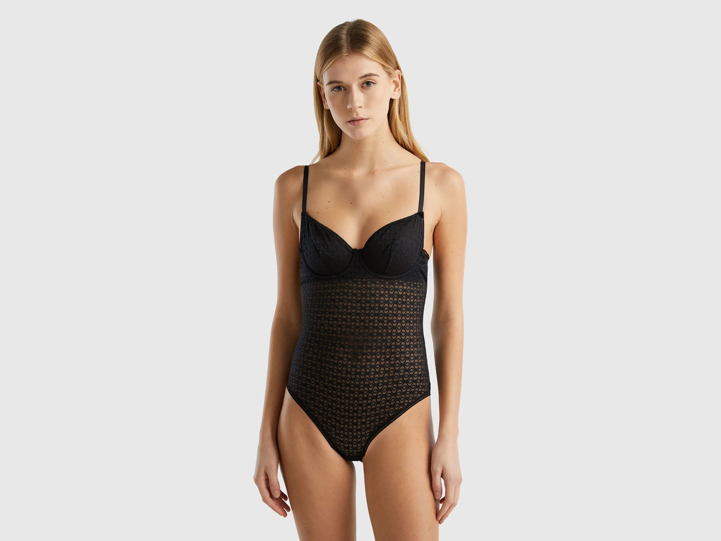 Body de jacquard con monograma