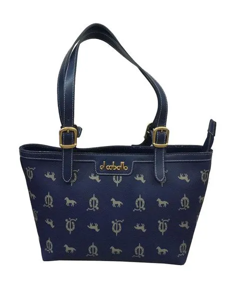 bolso 2 asas anagrama azul