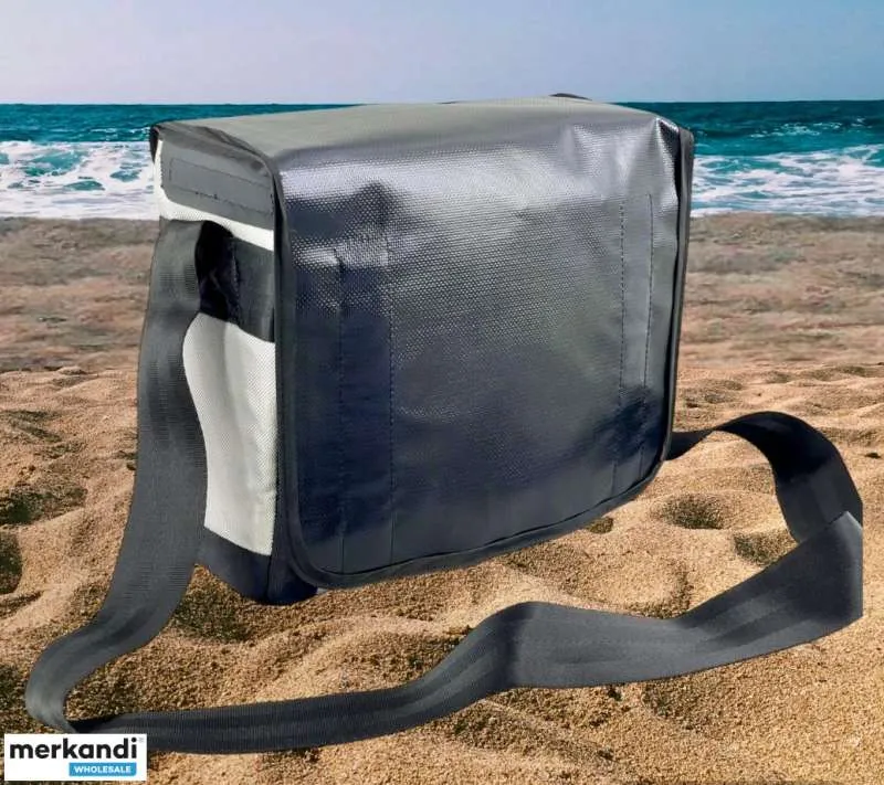 BOLSO BANDOLERA GRISNEGRO. ACOLCHADO AL AIRE LIBRE, CAMPING, OCIO.