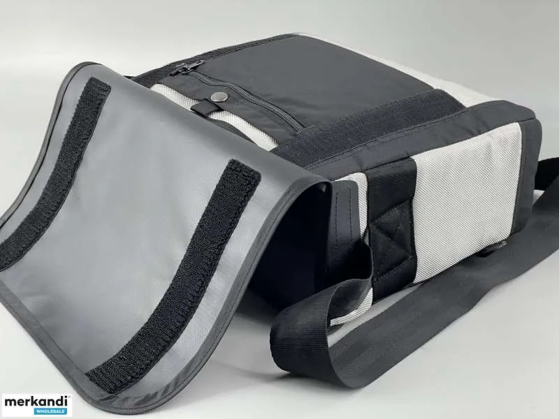 BOLSO BANDOLERA GRISNEGRO. ACOLCHADO AL AIRE LIBRE, CAMPING, OCIO.