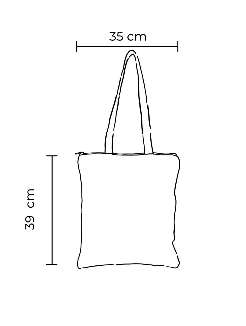 Bolso de tela tote con estampado de hojas