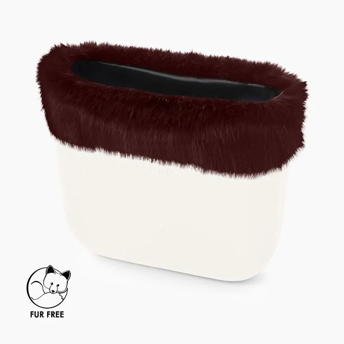Borde O bag fibra sintética efecto zorro bordeaux