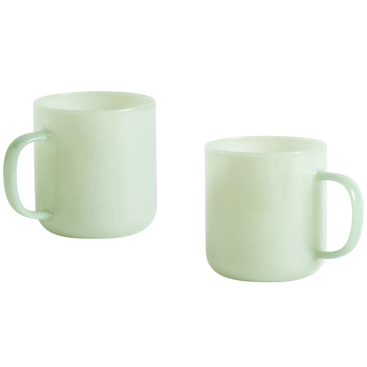 Borosilicate Mug Set Of 2 Jade Light Gre