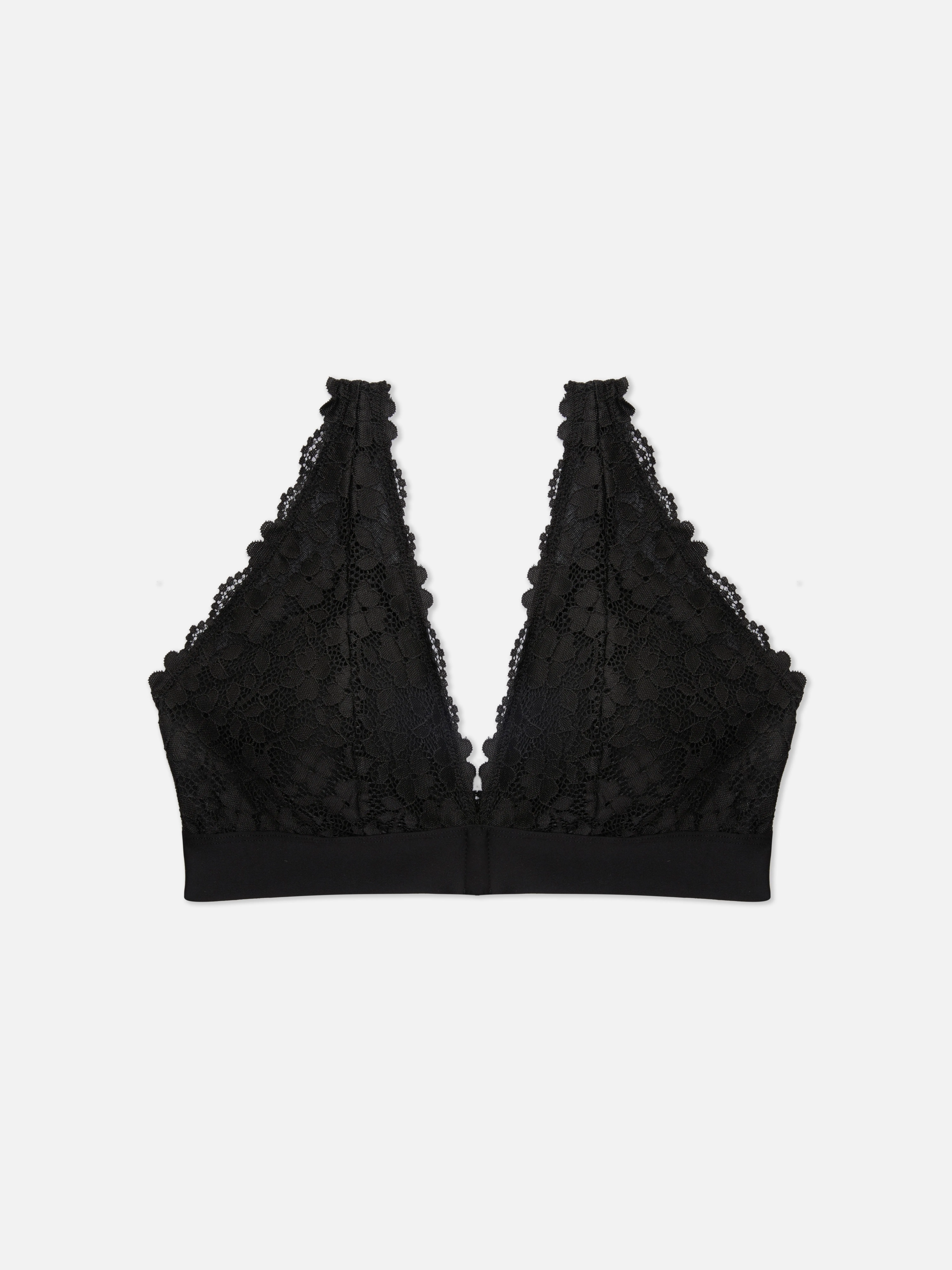Bralette de encaje adaptable con escote profundo