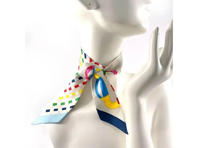 Bufanda de seda Twilly Bouclerie Moderne de Hermès Multicolor 
