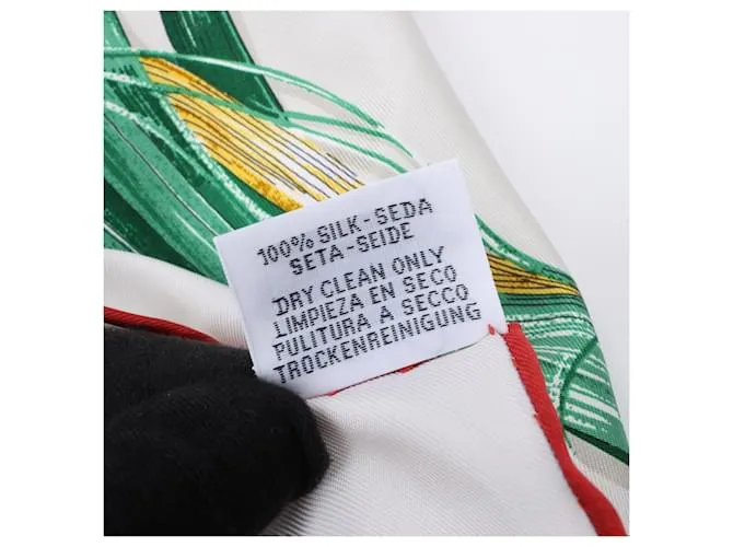 Bufanda Hermès Carré 90 "CAVAL CADES" 100% Seda Multicolor 