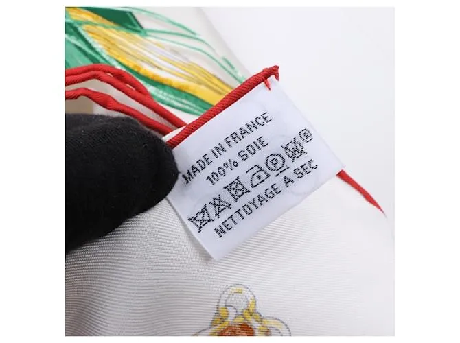 Bufanda Hermès Carré 90 "CAVAL CADES" 100% Seda Multicolor 