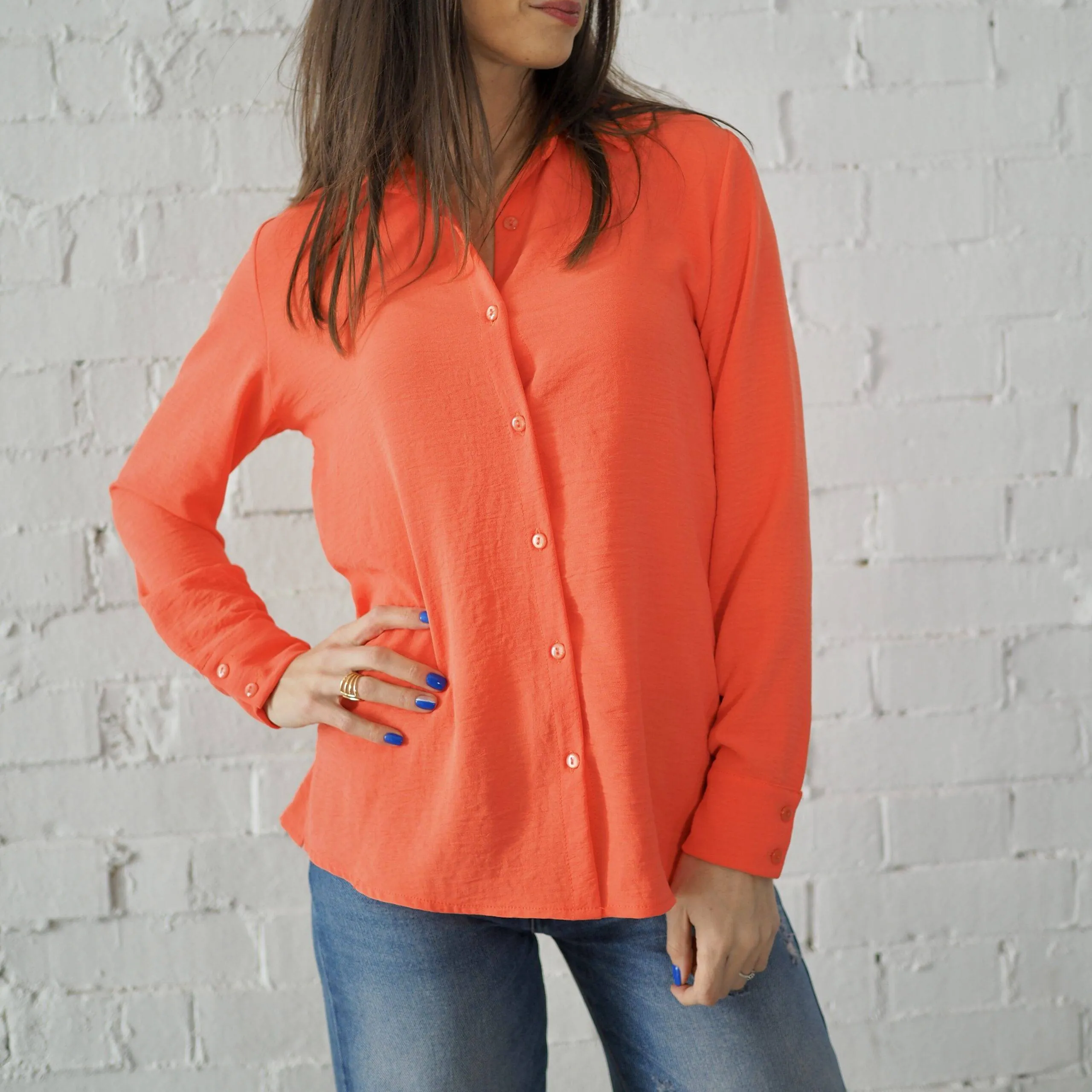 Camisa Basica Laia Laffaure Coral