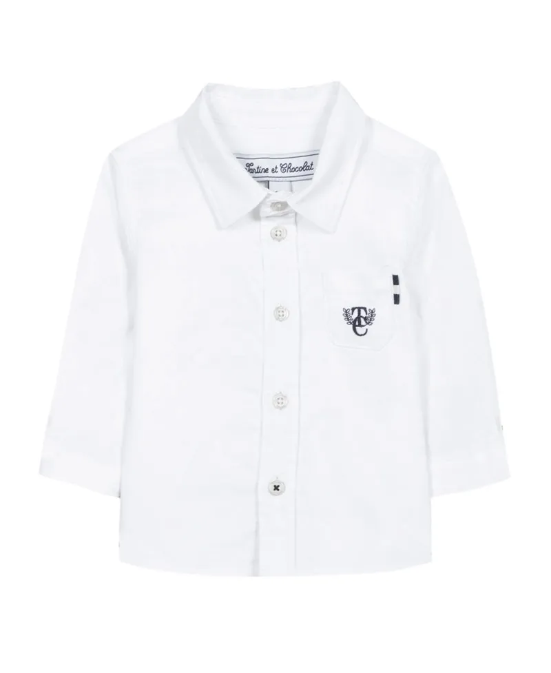 Camisa Bebé Niño TARTINE ET CHOCOLAT Oxford Blanca