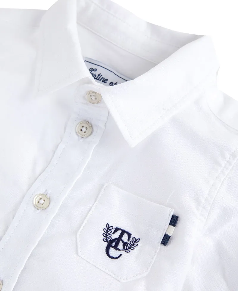 Camisa Bebé Niño TARTINE ET CHOCOLAT Oxford Blanca