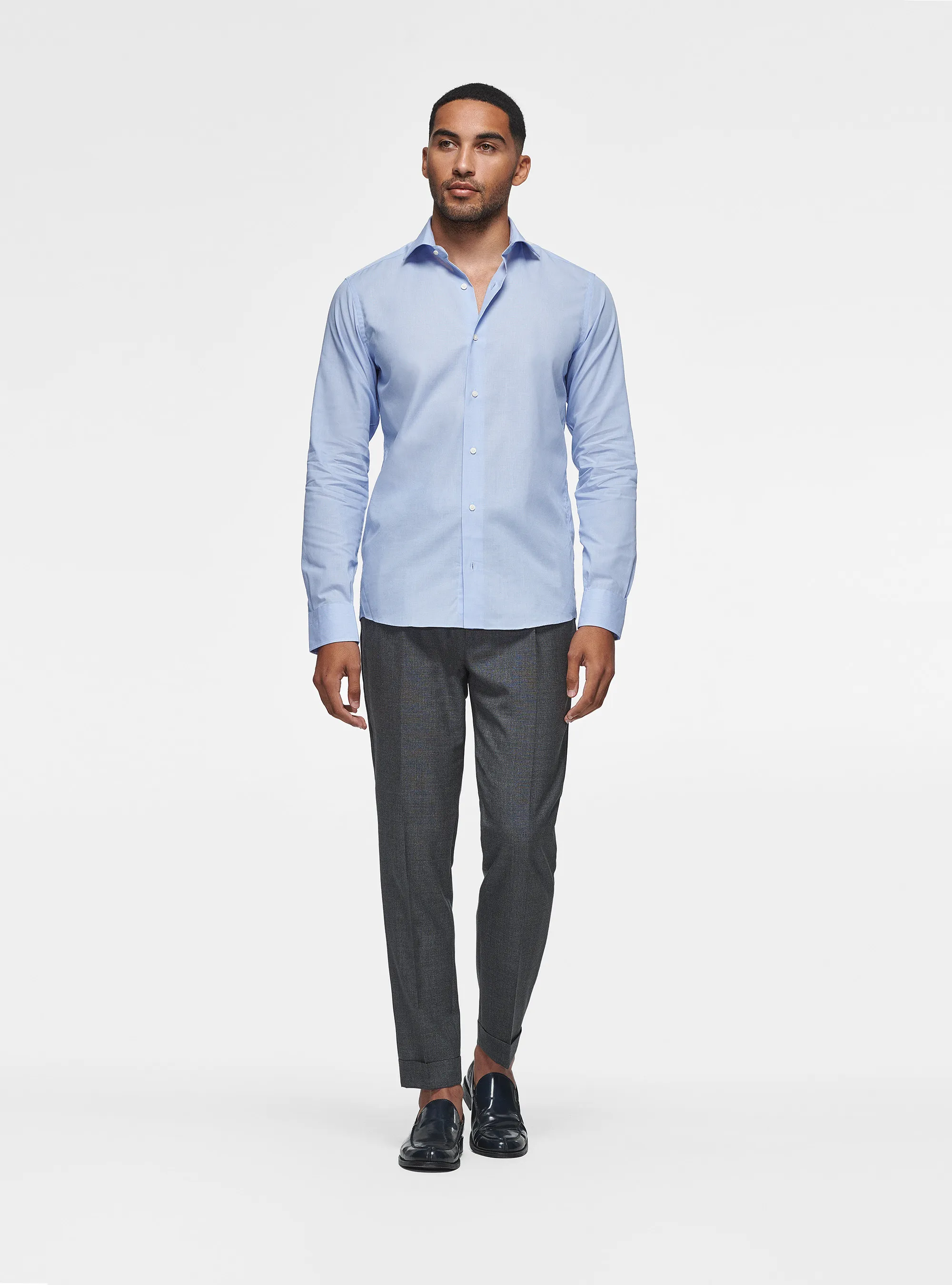 Camisa de algodón fil a fil
