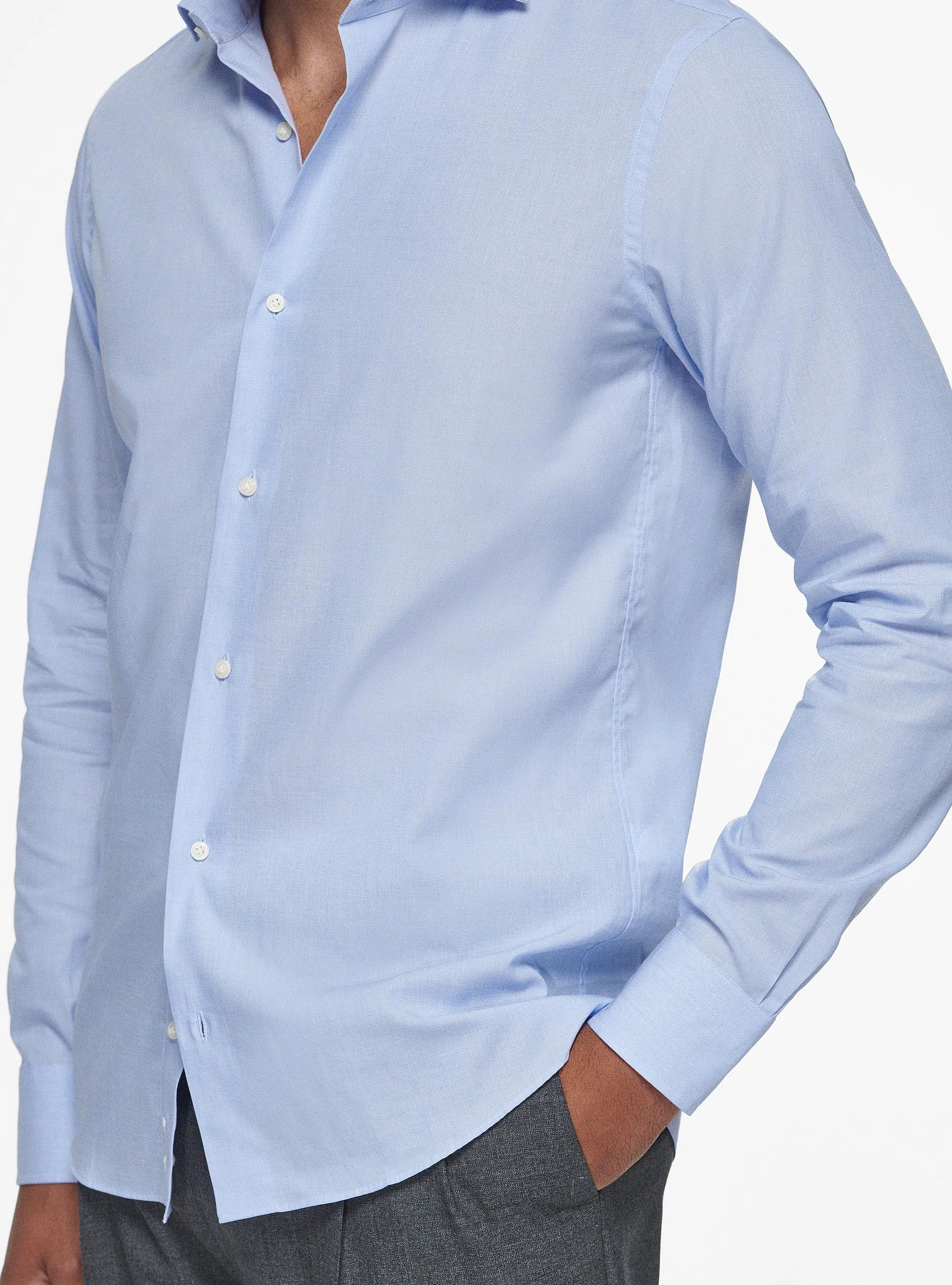 Camisa de algodón fil a fil
