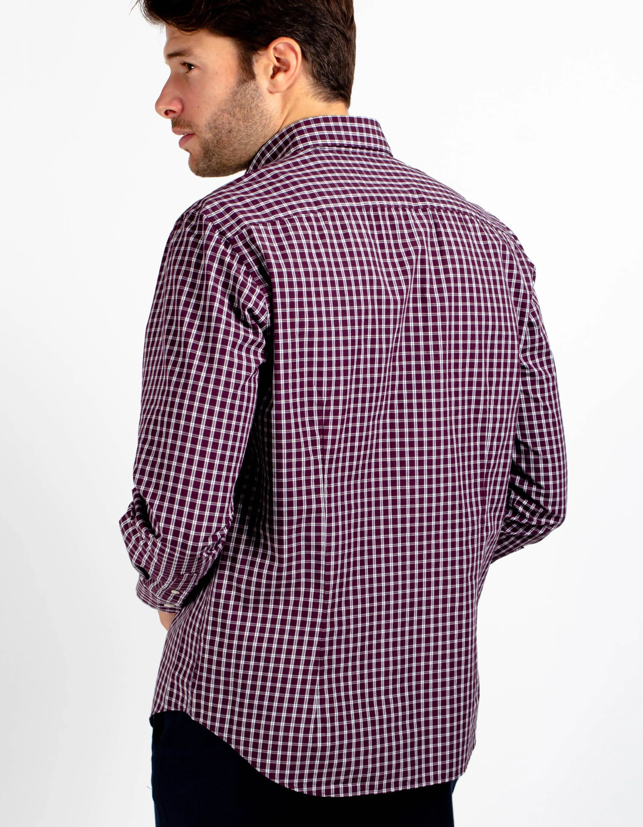 Camisa de cuadros navy