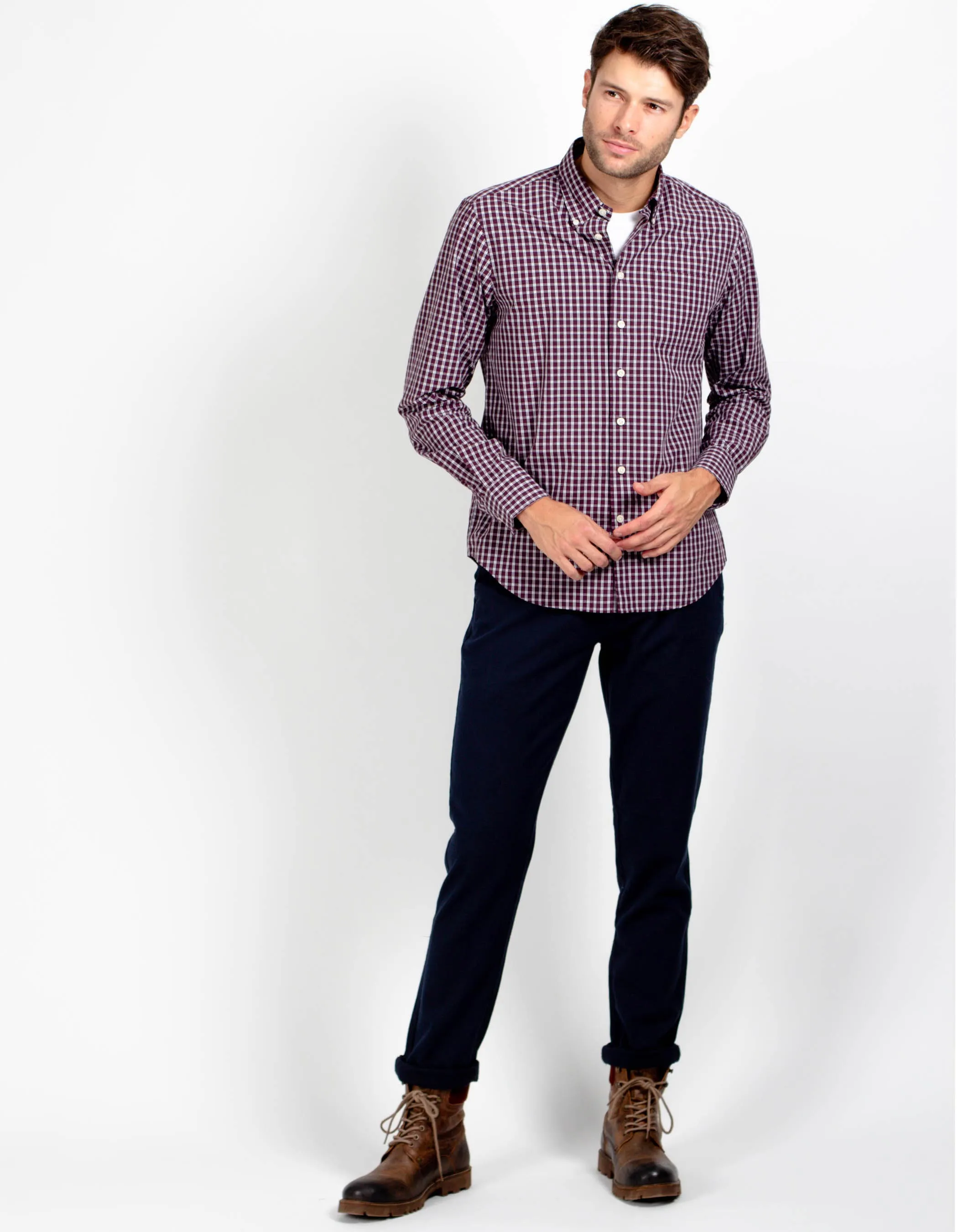 Camisa de cuadros navy