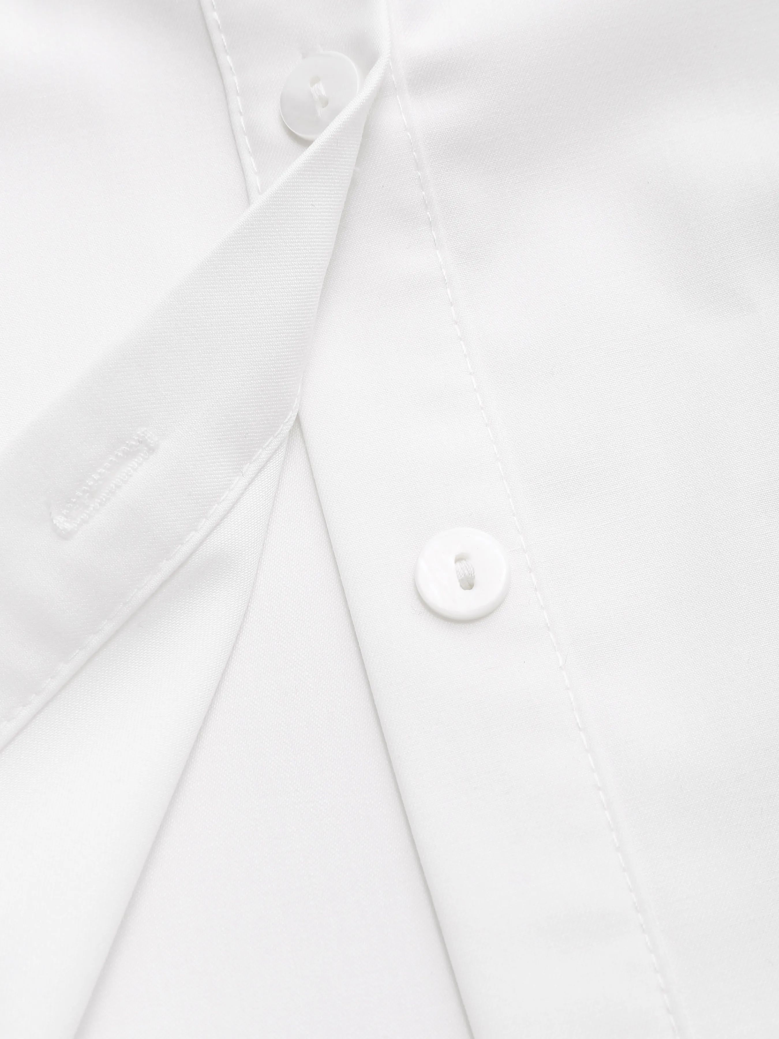  Camisa de Manga Corta con Botón de Collar