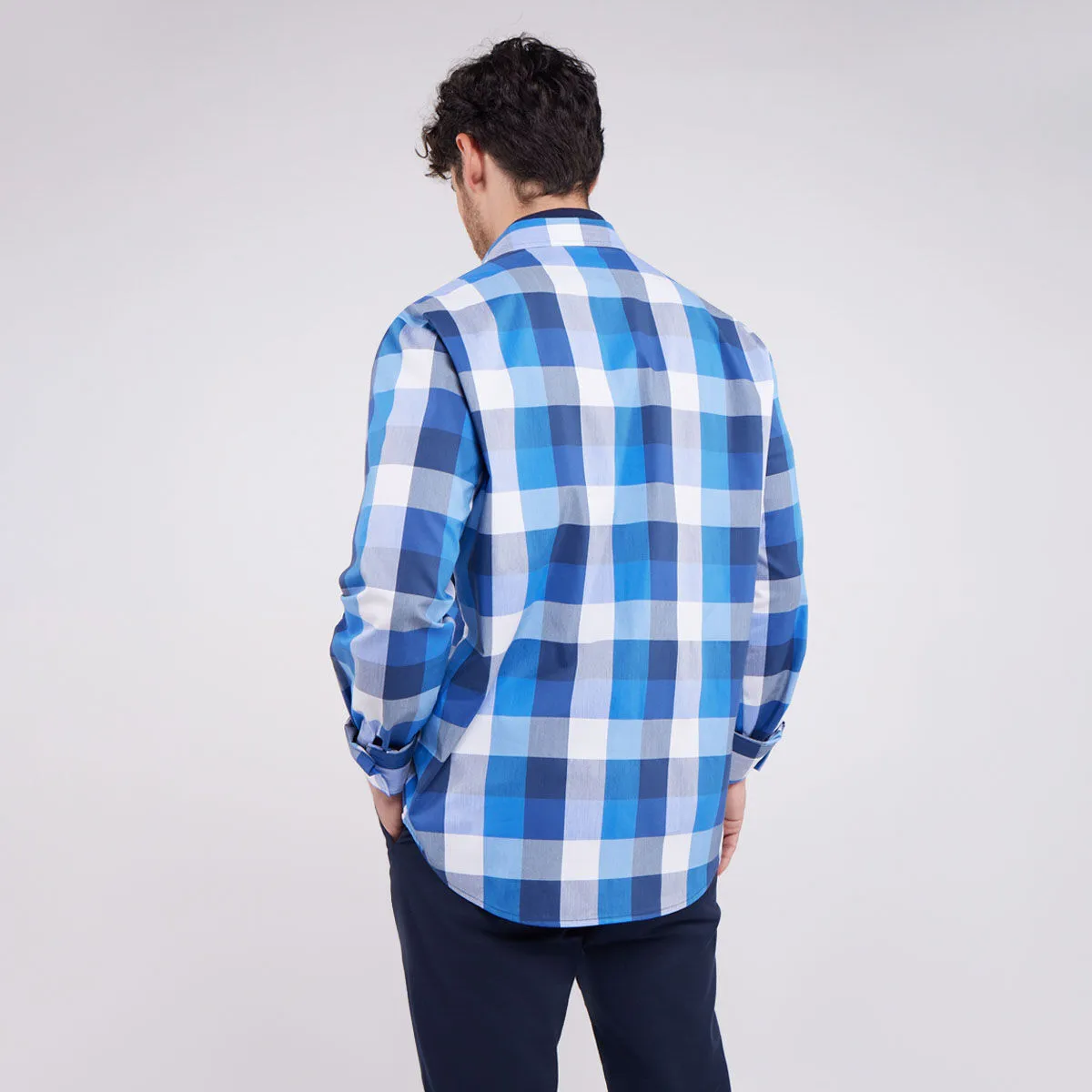 Camisa Hombre A Cuadros Con Bolsillo