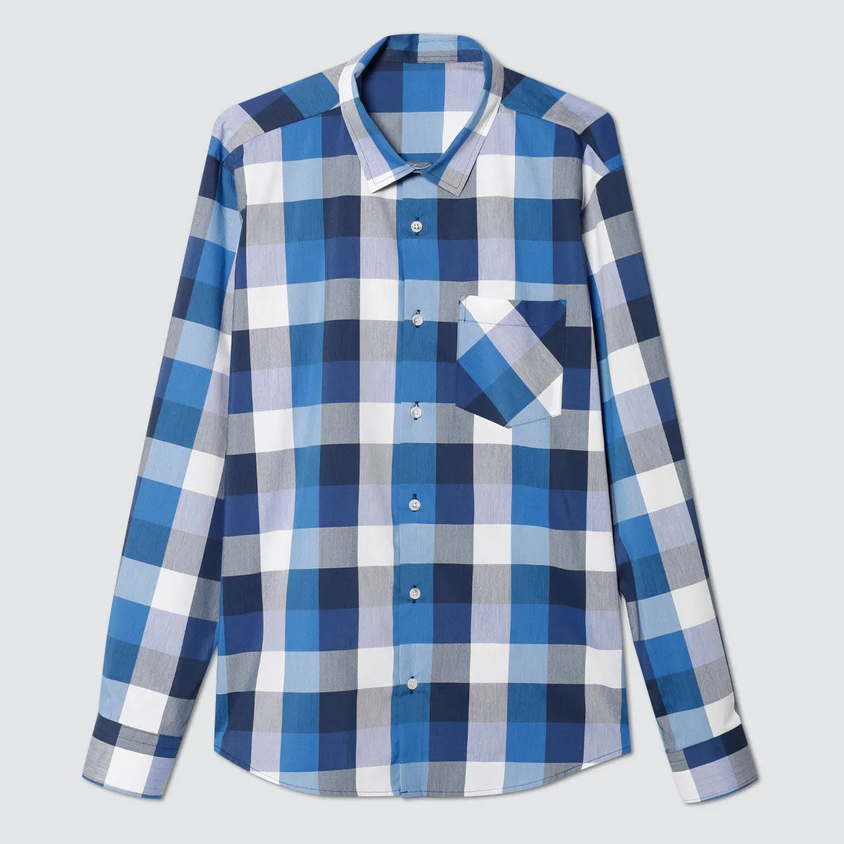 Camisa Hombre A Cuadros Con Bolsillo