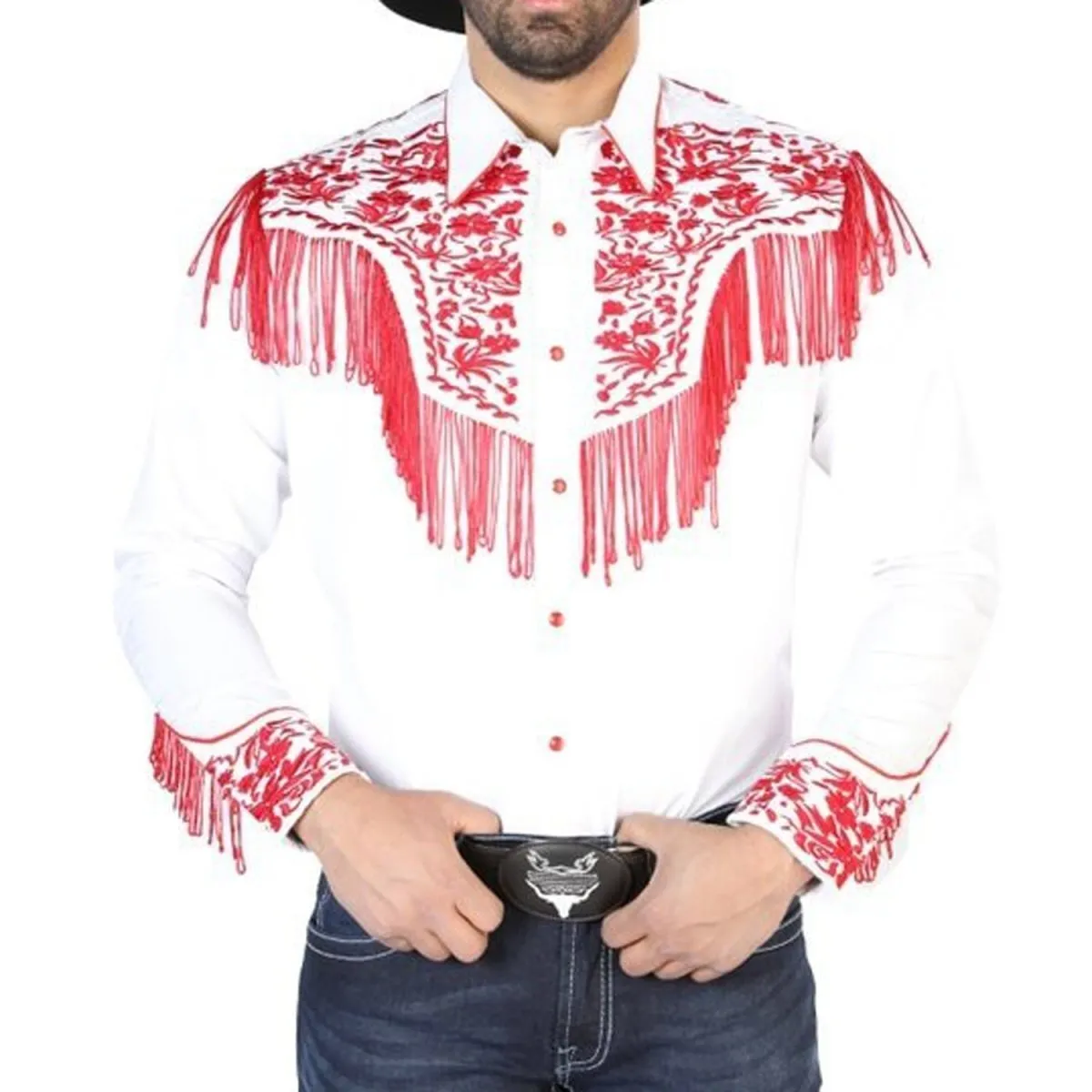 CAMISA VAQUERA BORDADA EL SEOR DE LOS CIELOS BLANCA GEN126708