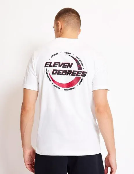 CAMISETA 11º  CITY CIRCLE GRAPHIC  WHITE / SCARLET