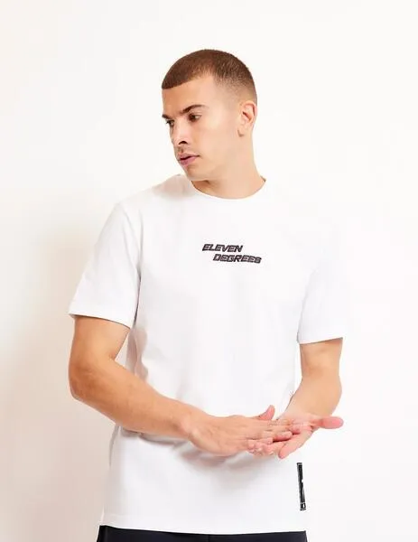 CAMISETA 11º  CITY CIRCLE GRAPHIC  WHITE / SCARLET