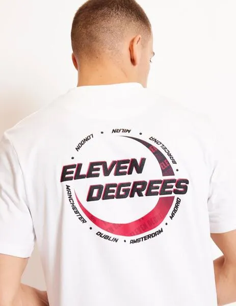 CAMISETA 11º  CITY CIRCLE GRAPHIC  WHITE / SCARLET