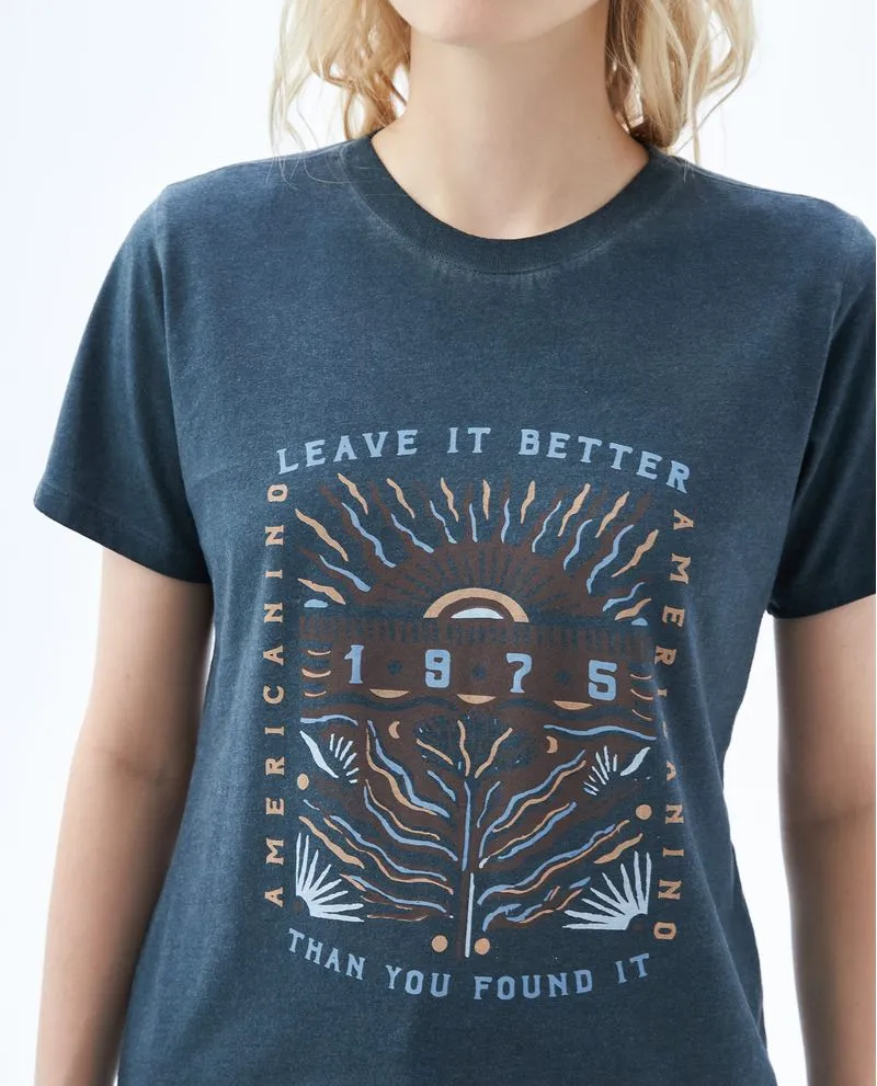 Camiseta con efecto desgaste para mujer