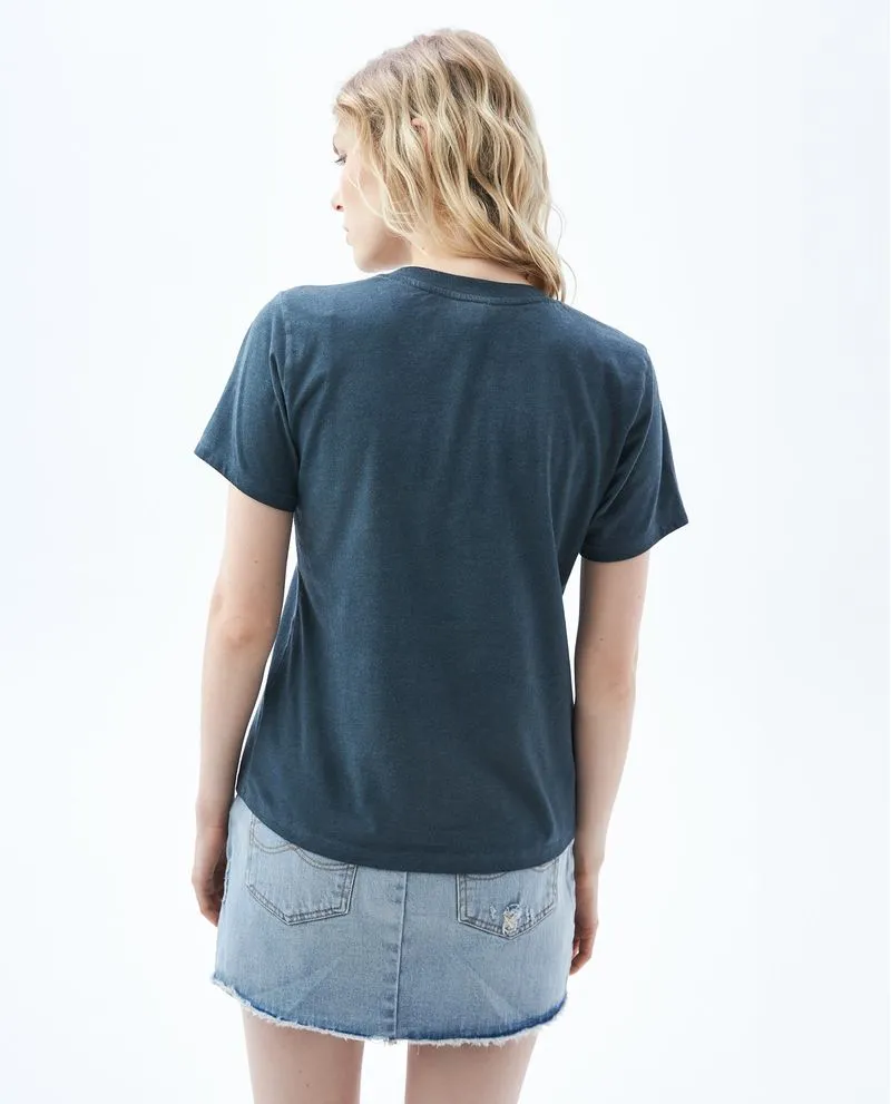 Camiseta con efecto desgaste para mujer