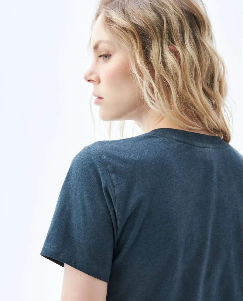 Camiseta con efecto desgaste para mujer