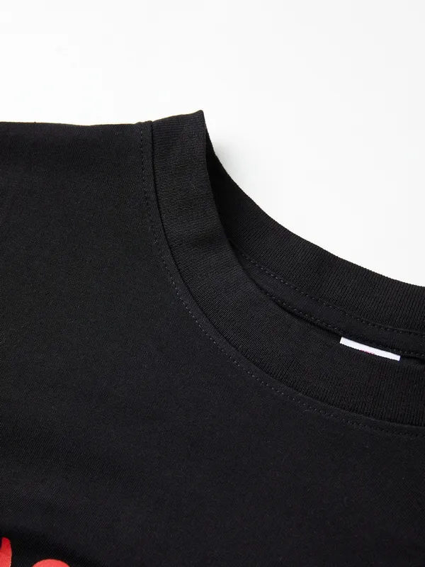 Camiseta de manga larga con estampado en contraste para hombre