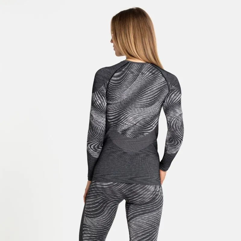 Camiseta de manga larga para mujer Odlo Blackcomb Eco (Negro/Tinte espacial)