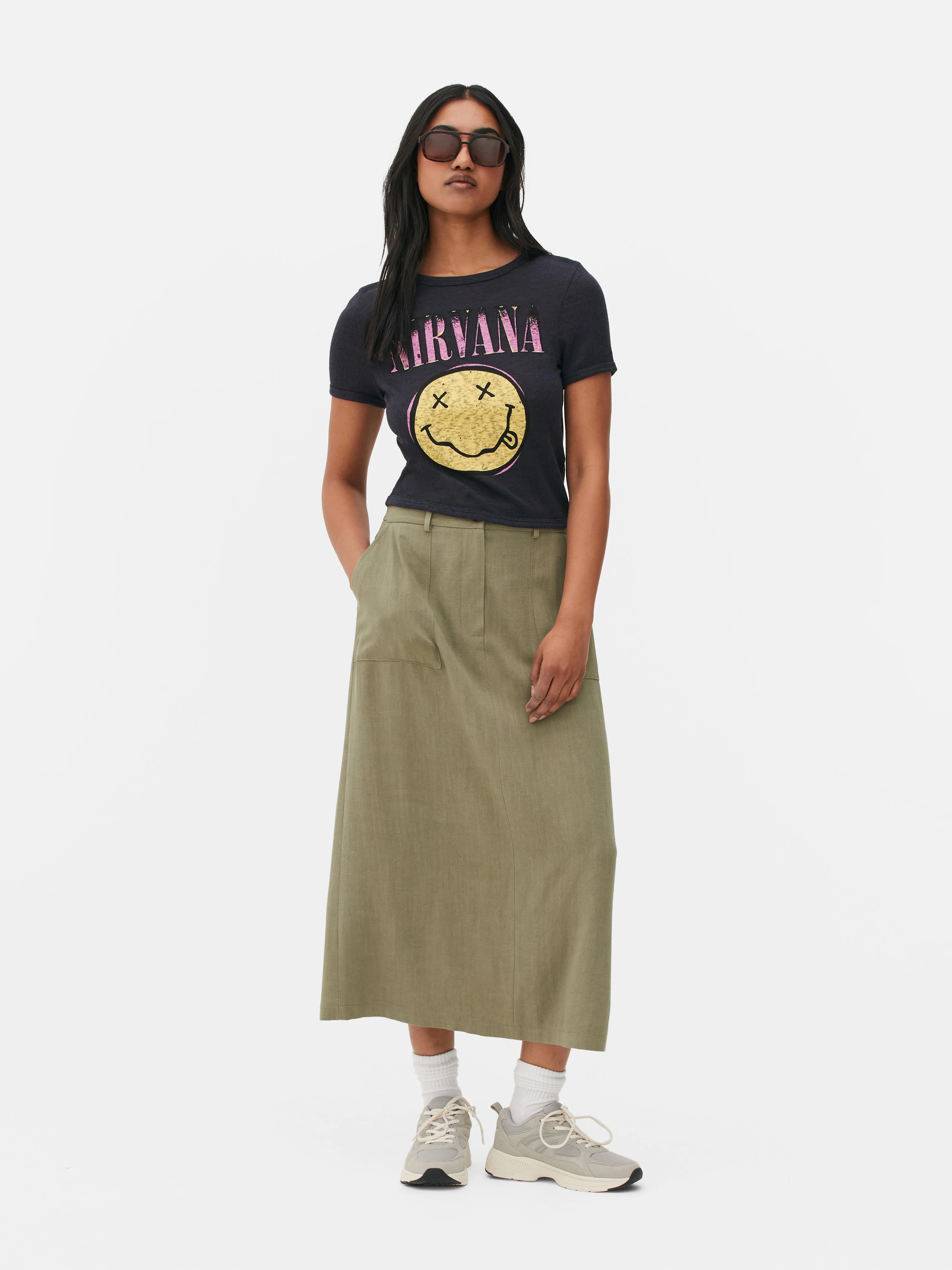 Camiseta de Nirvana con Smiley