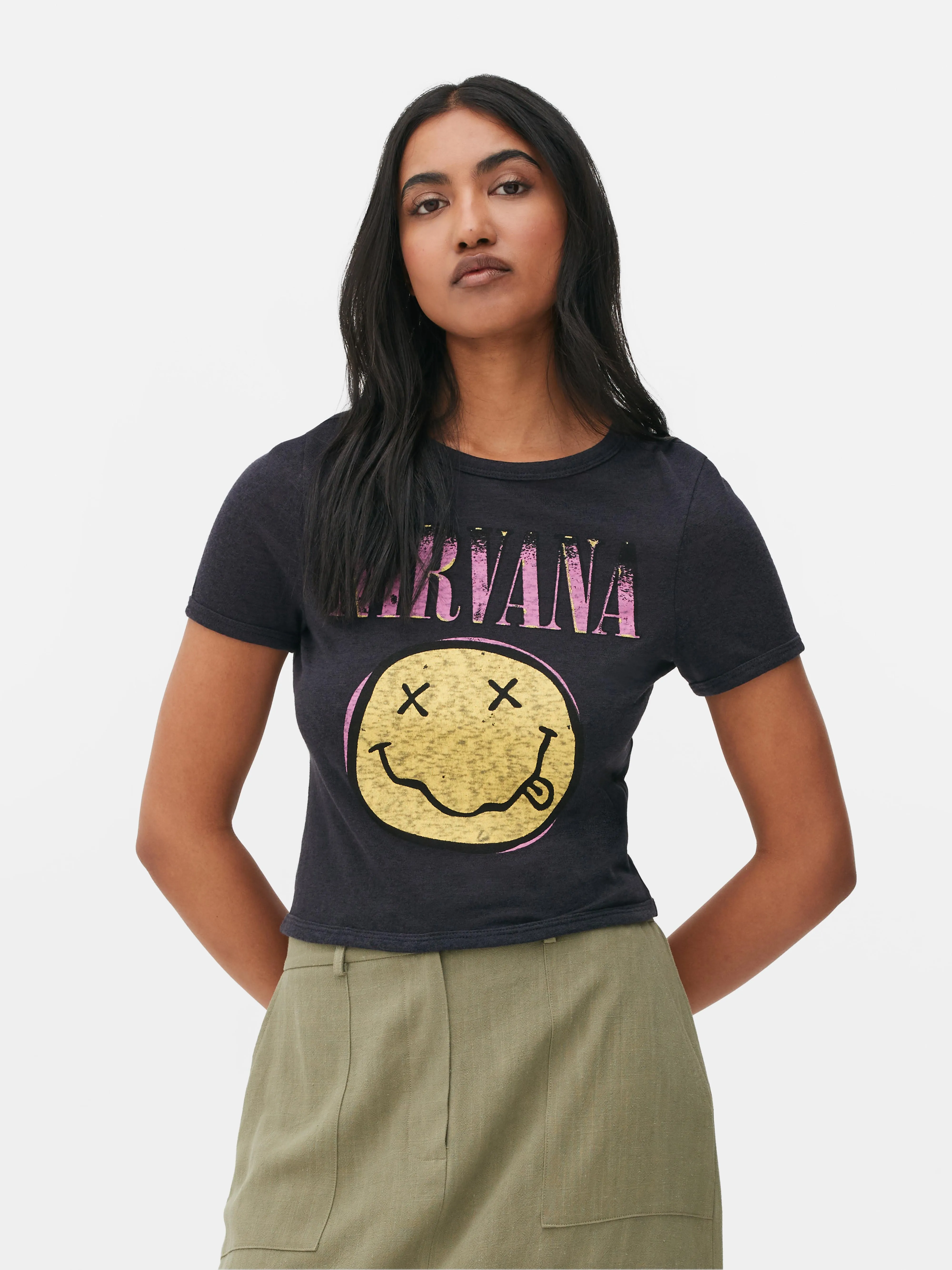 Camiseta de Nirvana con Smiley