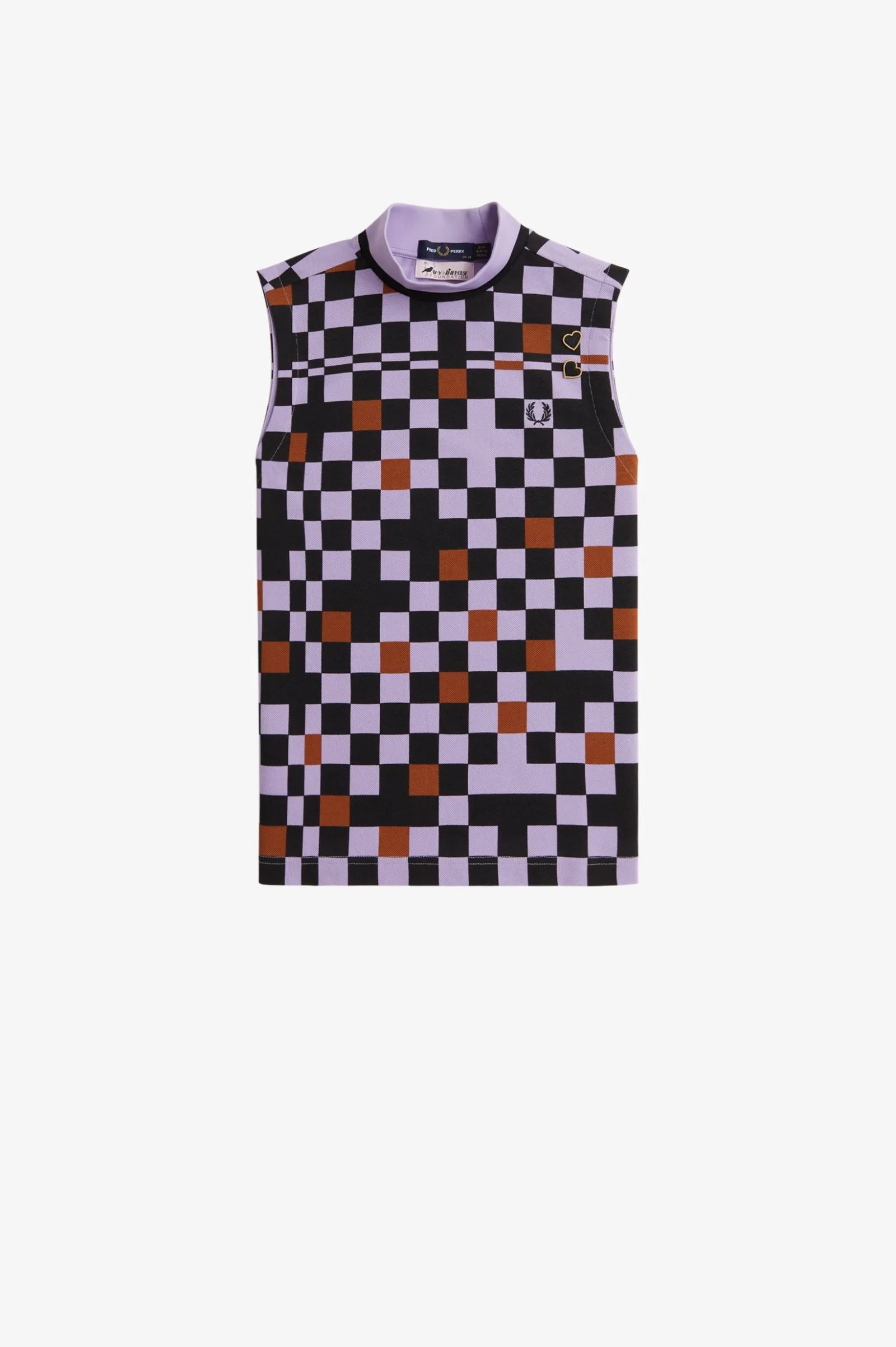 Camiseta de piqué estampada con cuello perkins