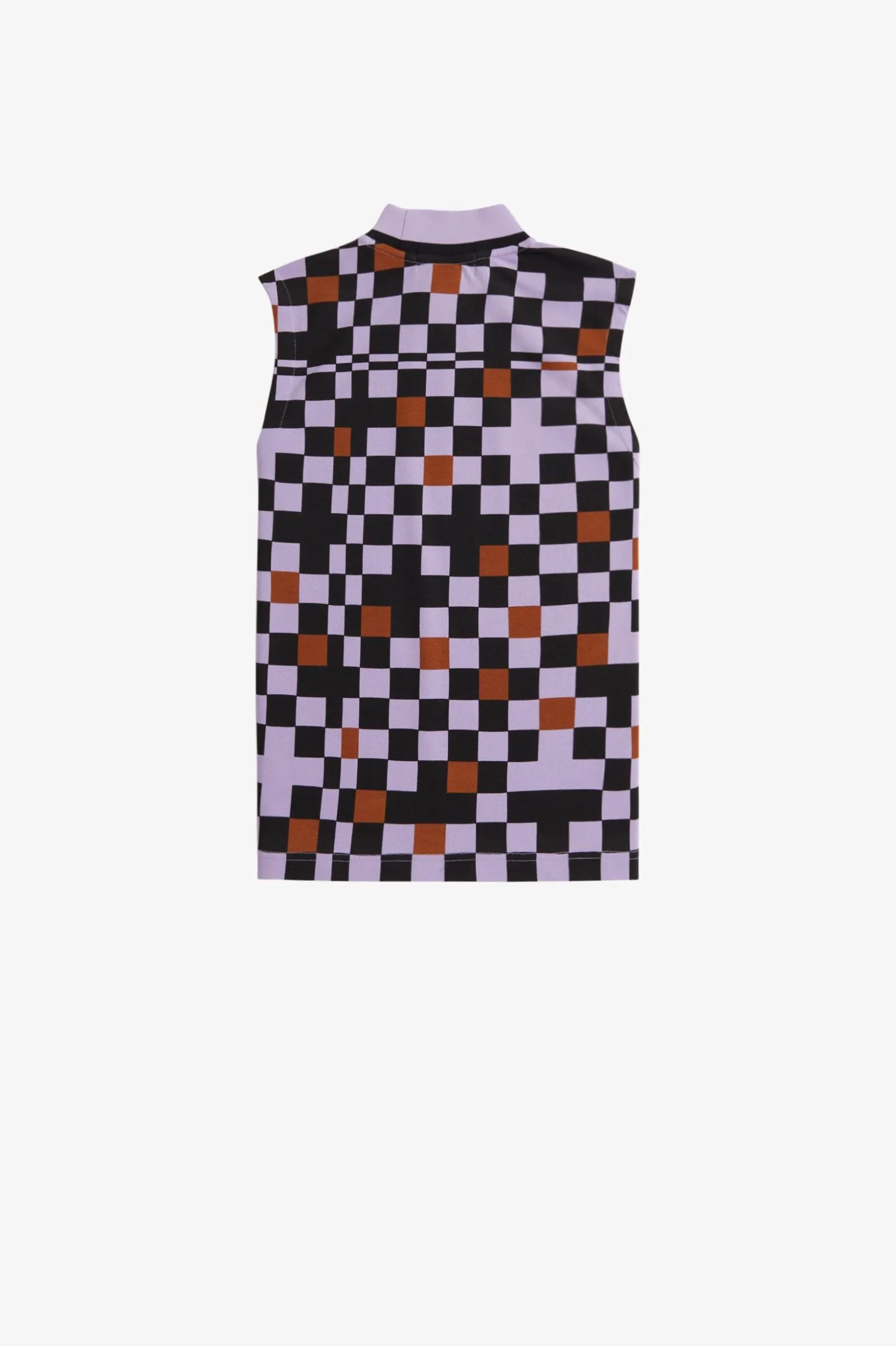 Camiseta de piqué estampada con cuello perkins