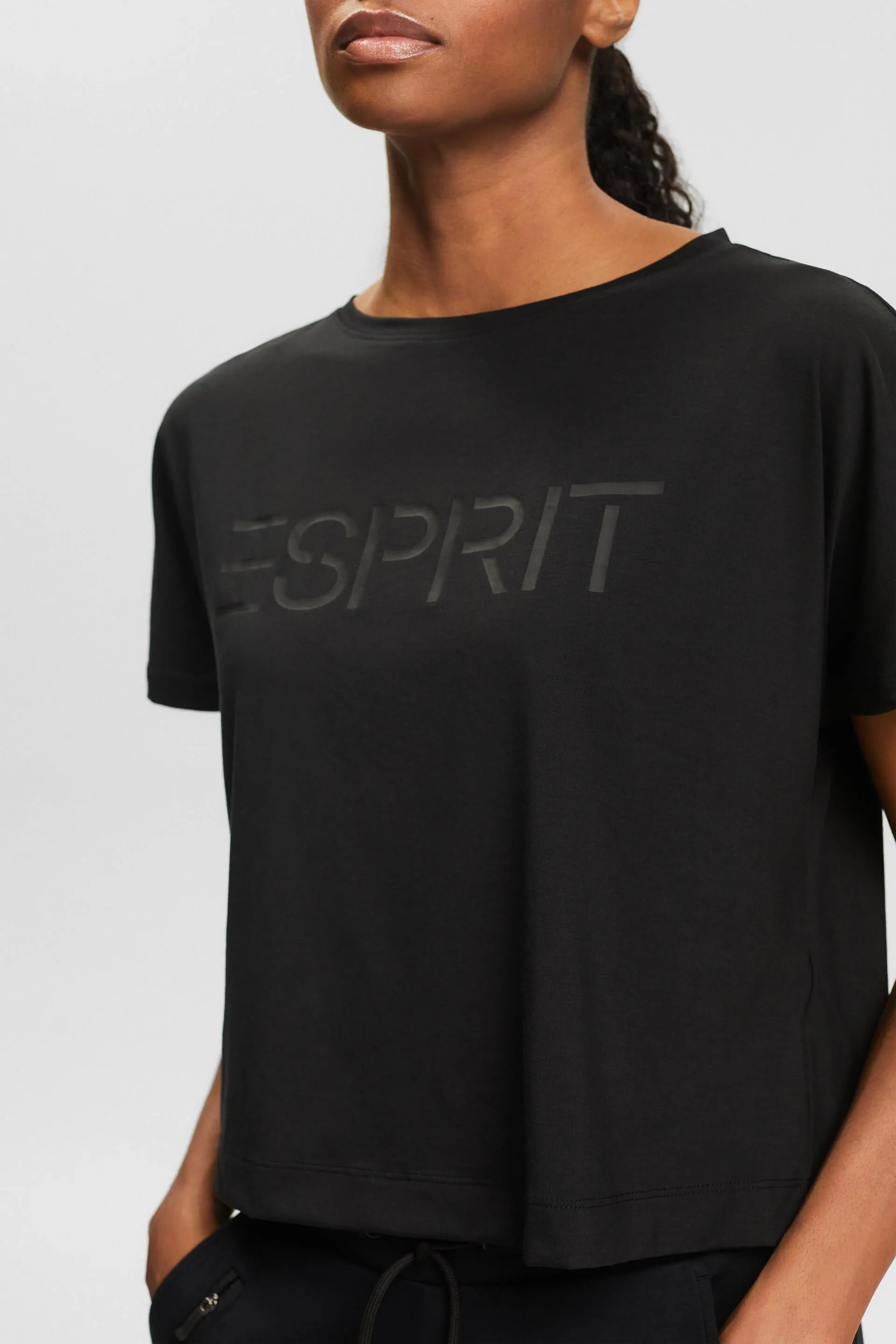 Camiseta de punto con logotipo