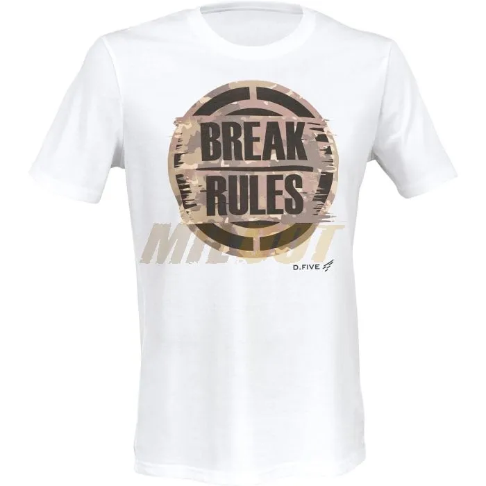 Camiseta DEFCON 5 Break Rules blanca