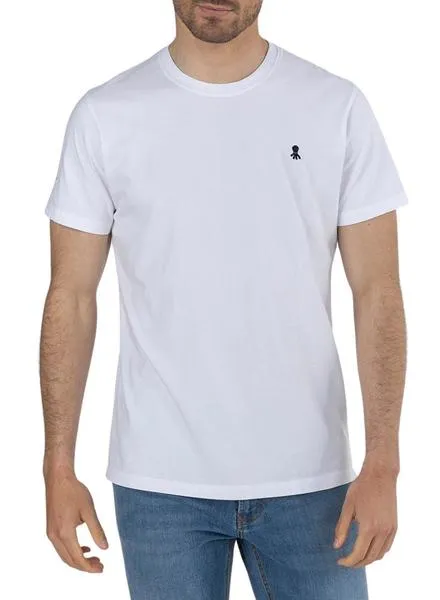 Camiseta El Pulpo Basic Logo Blanca Para Hombre
