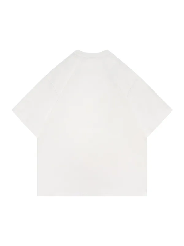 Camiseta extragrande de manga corta con estampado de letras