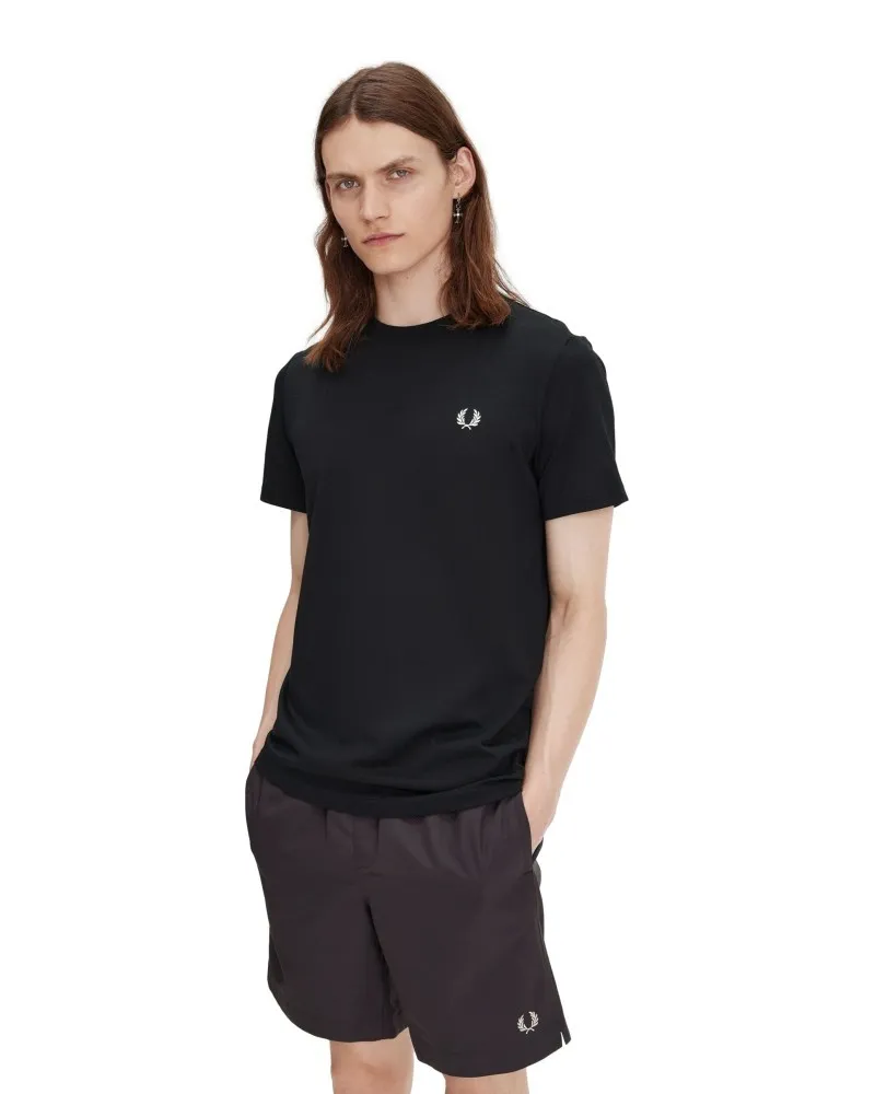 Camiseta fred perry negra 102 rear powder laurel graphic tee