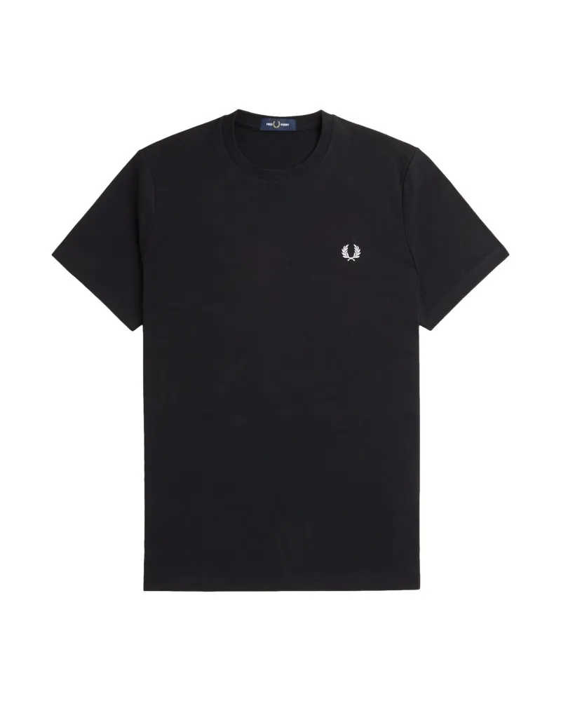 Camiseta fred perry negra 102 rear powder laurel graphic tee