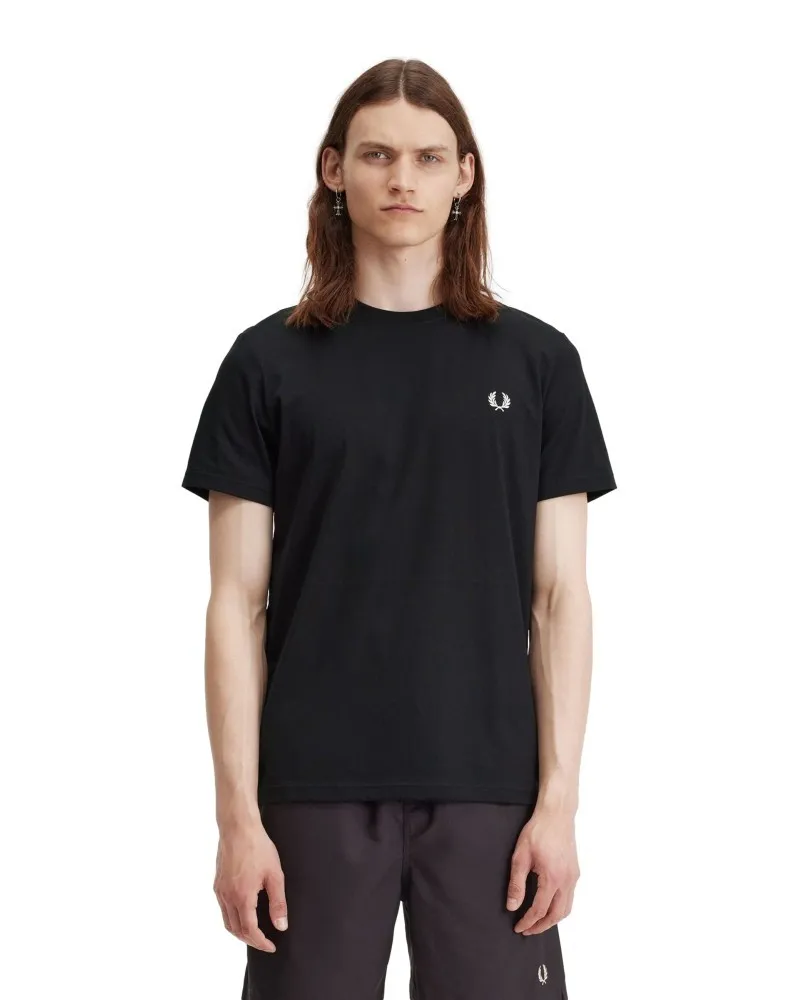 Camiseta fred perry negra 102 rear powder laurel graphic tee