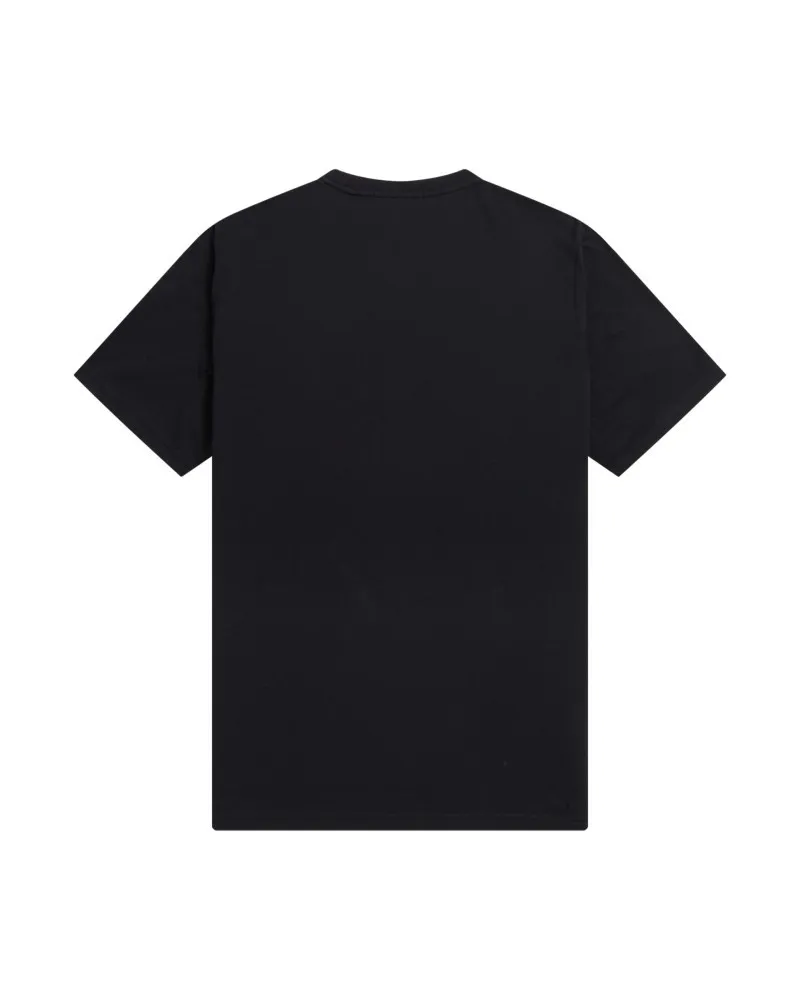 Camiseta fred perry negra embroidered tee