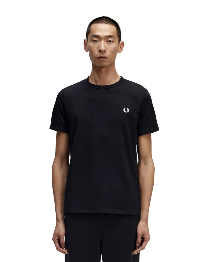 Camiseta fred perry negra ringer tee