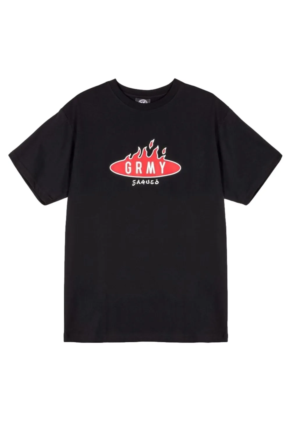 Camiseta grimey negra burn in flames regular tee