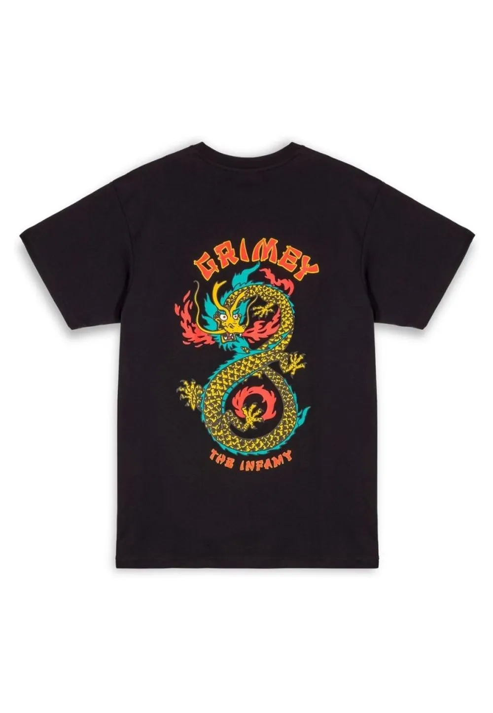 Camiseta grimey negra the lucky dragon regular tee